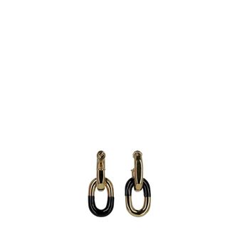 Paco Rabanne XL Link Earrings - Dames - Oorbellen - Zwart - ONE Size - Accessoires