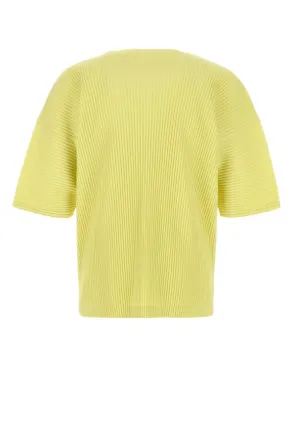 Homme Pliss&eacute; Issey Miyake Mens Monthly Colors : May Zucchiniyellow Polyester T-Shirt T-shirts And Polos