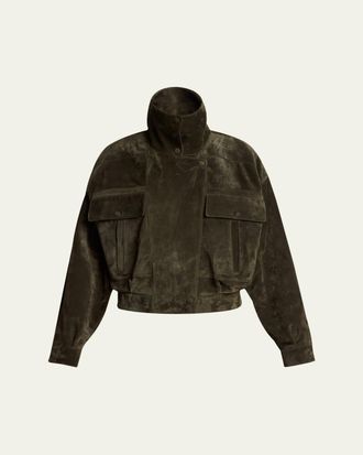 Saint Laurent Suede Utility Jacket