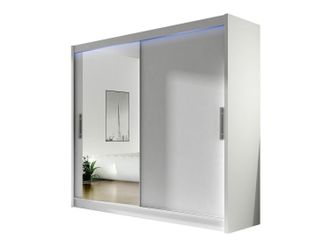 Mirjan24 Mobilier1 - Armario Closico 107, Blanco, 215x180x58cm, Puertas De Armario: Correderas, N&uacute;mero De Estantes: 0, Led