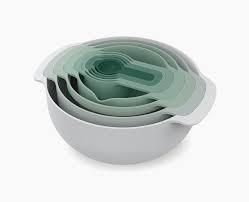 Joseph Joseph Juego De Cocina Nest 9 Plus Editions (sage) De Joseph Joseph 9 Piezas Apilables Con Cuencos, Colador, Colador De Malla Fina Y Tazas Medidoras