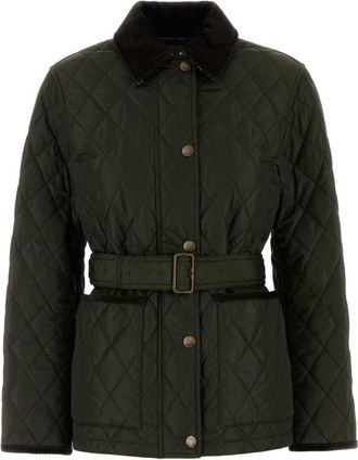 Burberry Green Quilted Jacket