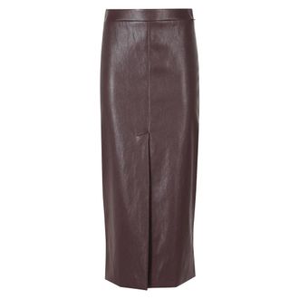 Herno Rokken, Dames, Bruin, S, Leer, Midi Rok