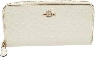 Coach Pre-owned Wallets, female, White, Size: ONE SIZE Pre-owned Leather Wallet