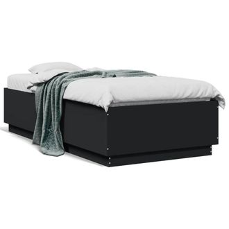 Berkfield Home Bed Frame without Mattress Black 75x190 cm Small Single