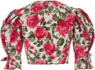 Chlo&eacute; Floral Printed Poplin Blouse - Pink