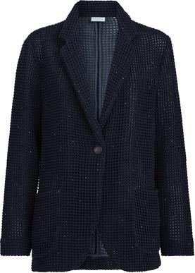Brunello Cucinelli Net knit blazer in Blue at Nordstrom, Size 3X-Large Eu