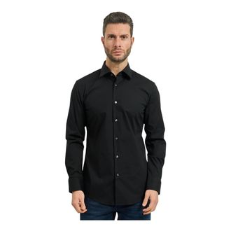 HUGO BOSS H-Hank Shirt - Heren - Zakelijke Overhemden - Zwart - 5XL - Overhemden