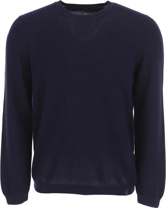 Fay Rondgebreide trui met ronde hals - Heren - Ronde hals truien - Blauw - XL - Truien & Vesten