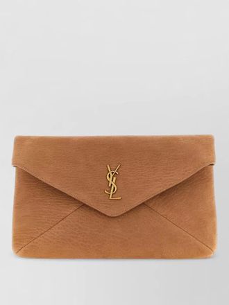 Saint Laurent large envelope clutch bag foldover flap