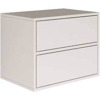 Selsey Framme - Comodino sospeso con 2 cassetti - bianco - 50 cm - Selsey