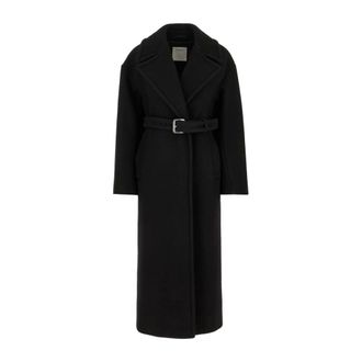 Sportmax Dames, Mantels, Zwart, Maat: XS Wol