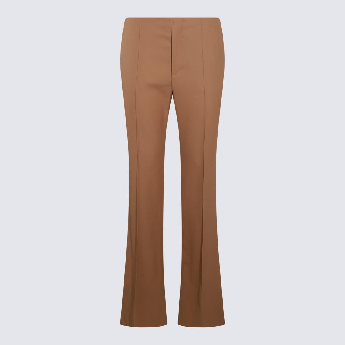 パンツ CHLOE DARK BEIGE WOOL PANTS Chloé Dark Beige Wool Pants from $513.00 - on Stylight