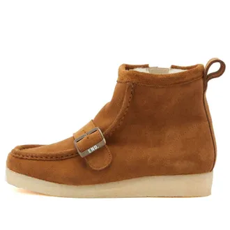 Clarks x END. x Beams Plus Walla Hi Strap Dark Brown 26176622