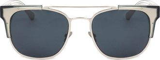 Linda Farrow KRIS VAN ASSCHE KVA50 C1 Mens Sunglasses Silver Size 55