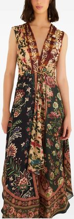 Farm Rio Maxi-jurk met bloemenprint - Zwart