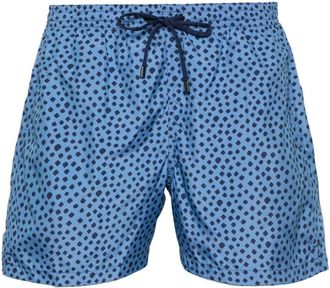 Canali polka-dot print swim shorts - men - Polyester/Polyamide - S - Blue
