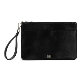 Dolce & Gabbana Bags, male, Black, Size: ONE SIZE Tempesta Calfskin Necessaire