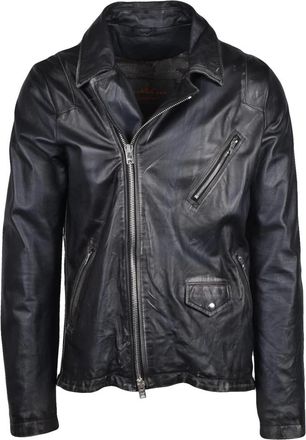 Giorgio Brato Chiodo Jacket - Heren - Leren en Su&egrave;de Jassen - Zwart - XL - Leer - Jassen