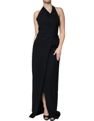 Emporio Armani Sleeveless Halter Sheath Long Gown Womens Dress (Pre-Owned)