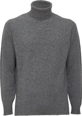 FILIPPO DE LAURENTIIS High Turtleneck Ribbed Cashmere Wool Sweater