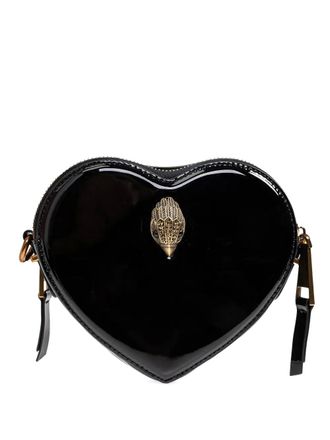 Kurt Geiger Shoreditch Heart patent-leather mini bag - Black