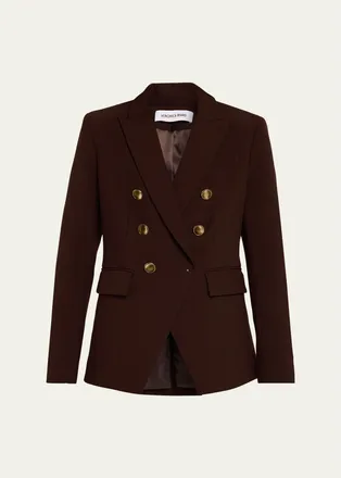 Veronica Beard Miller Double-Breasted Dickey Jacket