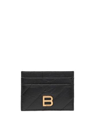 Balenciaga Portacarte con placca logo - Nero