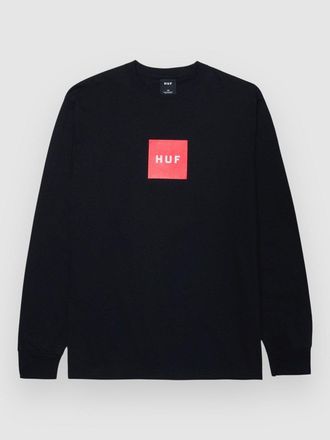 HUF Essentials Box Logo Longsleeve schwarz