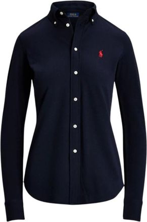 Ralph Lauren Shirts, female, Blue, S, Knit Oxford Shirt