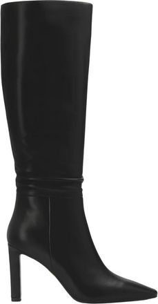 Kazar Hoge Laarzen - Dames - Laarzen met Hak - Zwart - 40 EU - Leer - Schoenen