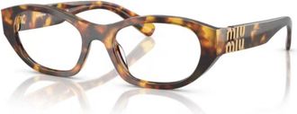 Miu Miu 03wv Vista Cat-Eye Tortoiseshell Acetate Eyeglasses