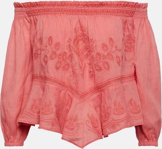 Isabel Marant Erine embroidered off-shoulder top