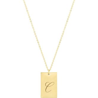 Set & Stones Stella Initial Necklace in Gold /C at Nordstrom