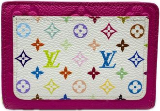 Louis Vuitton Multi-Color Pink Leather Wallet (Bi-Fold) (Pre-Owned)