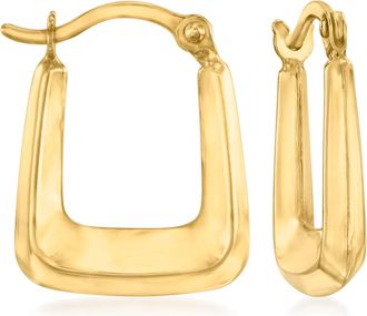 Canaria Canaria 10kt Yellow Gold Squared Huggie Hoop Earrings