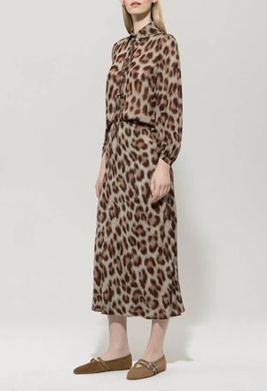 Luisa Cerano Animal Print Blouse In Multi