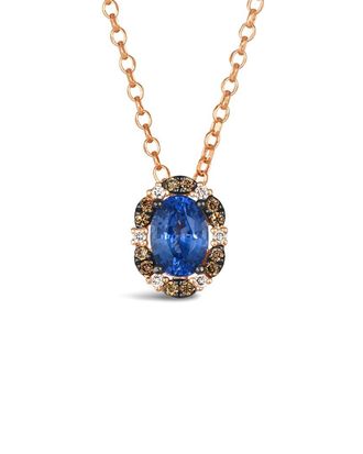 Le Vian Precious 14K Rose Gold 0.84 Ct. Tw. Diamond & Sapphire Pendant