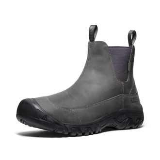 Keen Mens Anchorage 3 Waterproof Pull On Insulated Snow Boots, Steel Grey/Magnet, 11