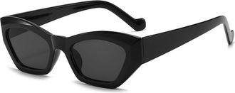 Generic Mens Vacation Outdoor Sunglasses Womens Sports Commuting Square Sun Glasses(Black)