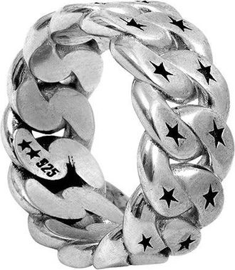 TwoJeys Cubaanse Monogram Ring - Heren - Ringen - Grijs - 63 MM - Accessoires
