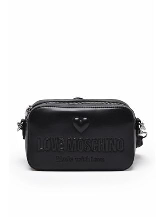 Love Moschino Black Embossed Polyurethane Shoulder Bag