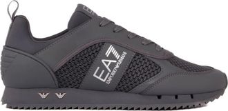 Emporio Armani Schoenen, Heren, Grijs, 43 EU, Logo-Embellished Lace-Up