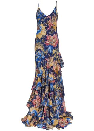 Etro Floral-print Chiffon Maxi Dress - Multicoloured - 38 (UK6 / XS)
