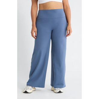 Zella Zen High Waist Straight Leg Pants in Blue Vintage at Nordstrom, Size 3X