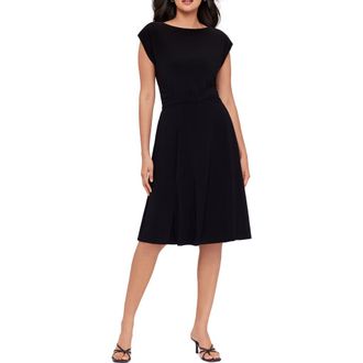 Miraclesuit Auri Boat Neck Stretch Jersey Dress in Black at Nordstrom, Size X-Large
