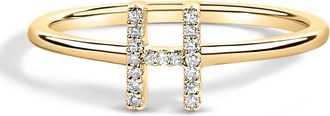 House of Brilliance 10K Gold Diamond Accent Initial A-Z Ring