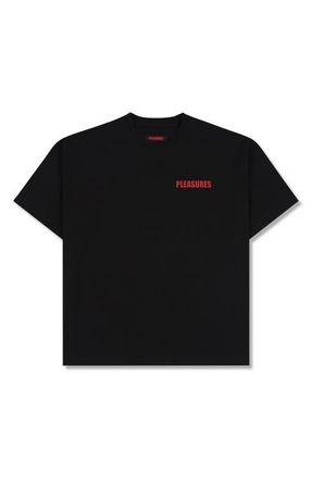 Pleasures Impact Heavyweight Cotton Graphic T-Shirt in Black at Nordstrom, Size Xx-Large