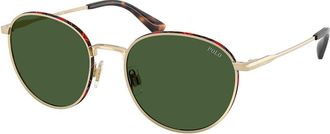 Polo Ralph Lauren PH3163 928671 Mens Sunglasses Gold Size 53