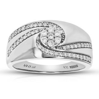 Vir Jewels 1/3 cttw Lab Grown Diamond Wedding Band in Sterling Silver For Women